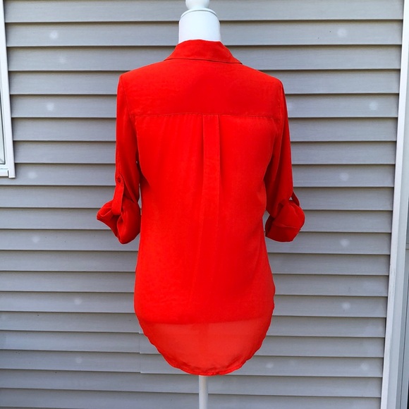 Bright orange express button down - Picture 4 of 4